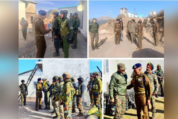 'डीजीपी नलिन प्रभात ने जम्मू-कश्मीर के कठुआ, डोडा में फॉरवर्ड ऑपरेटिंग बेस का दौरा किया | '